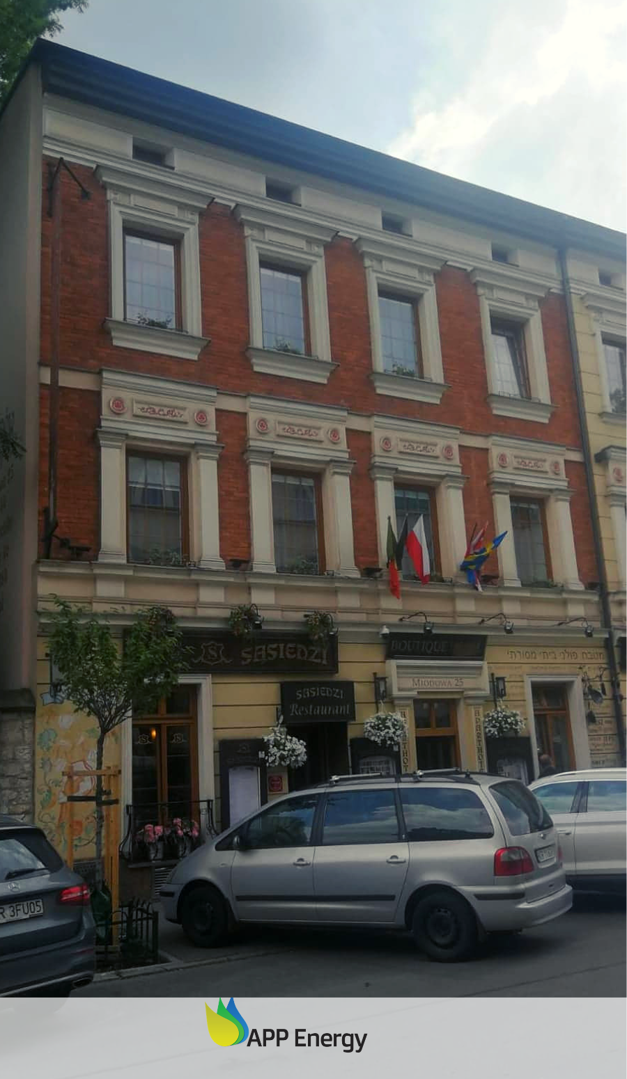 hotel i restauracja na krakowskim Kazimierzu, które skorzystały z montażu instalacji fotowoltaicznej przez APPenergy